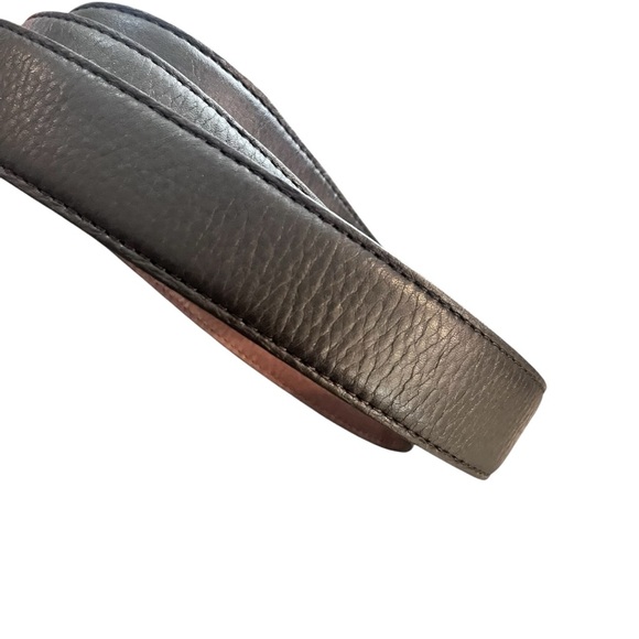 NWT Brighton Reversible Black Brown 1” Leather Belt with Silver Buckle Size 46 - Picture 3 of 11